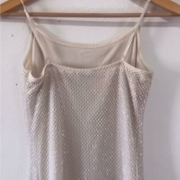 Cream Spaghetti Strap Slip Mini Dress for Cocktail - Picture 6 of 6